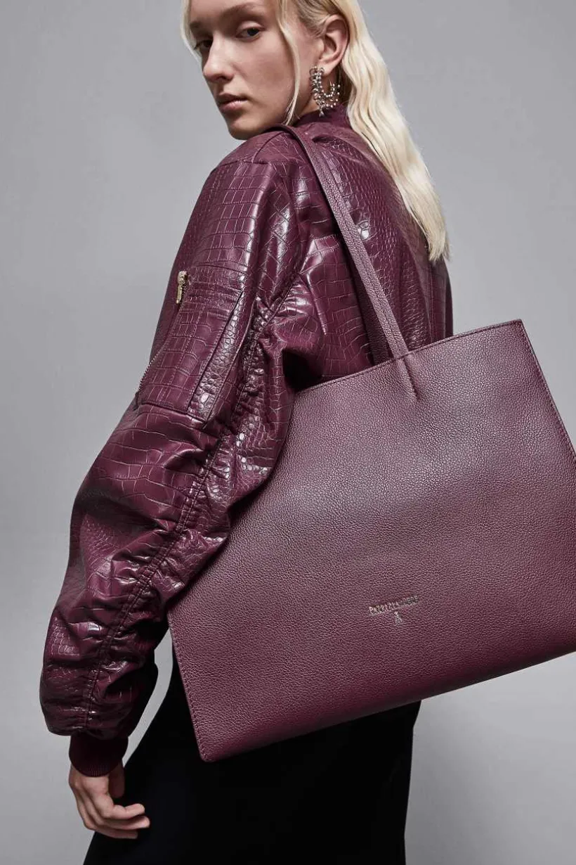 Torba typu shopper z międlonej skóry