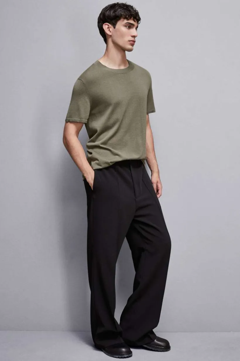 T-Shirt boxy z dzianiny