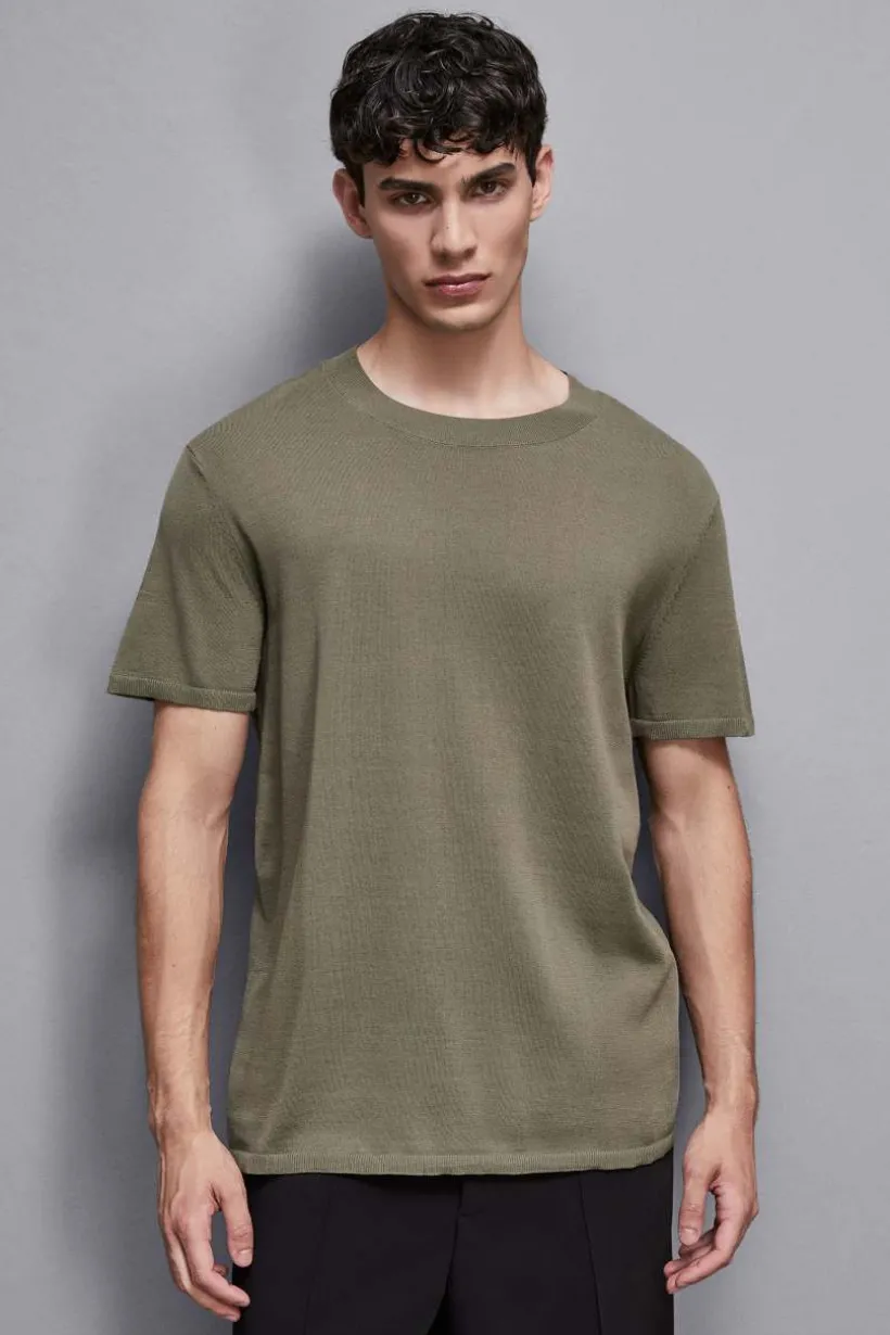 T-Shirt boxy z dzianiny