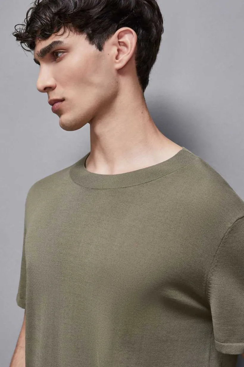 T-Shirt boxy z dzianiny