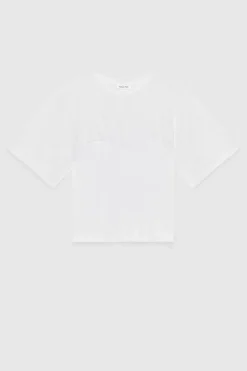 T-shirt imitujący gorset z bawełnianego dżerseju