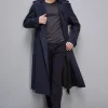 T-shirt slim fit z dżerseju z lyocellu i bawełny