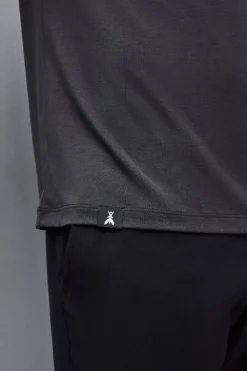 T-shirt slim fit z dżerseju z lyocellu i bawełny