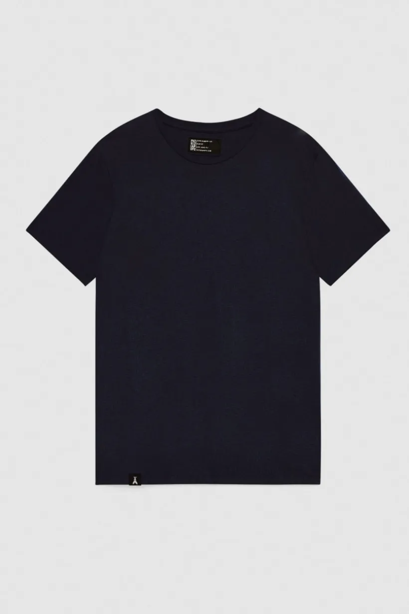 T-shirt slim fit z dżerseju z lyocellu i bawełny
