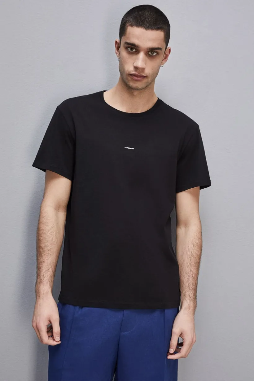 T-shirt z dżerseju z bawełny pima z logo