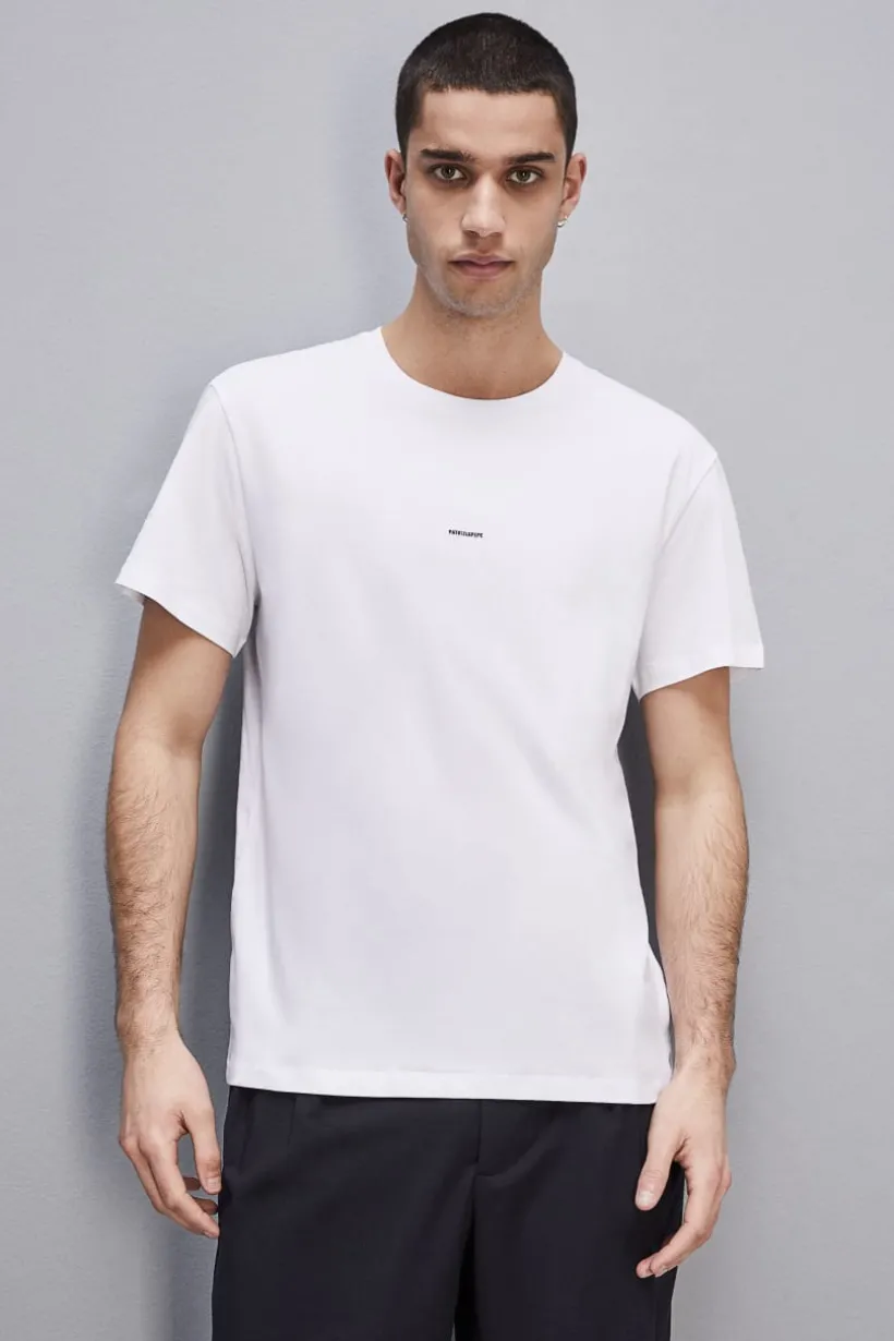 T-shirt z dżerseju z bawełny pima z logo