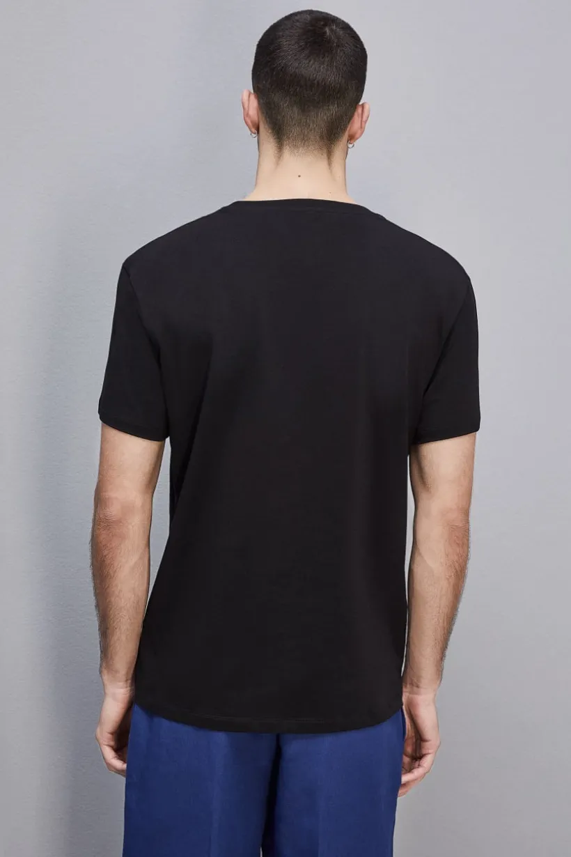 T-shirt z dżerseju z bawełny pima z logo