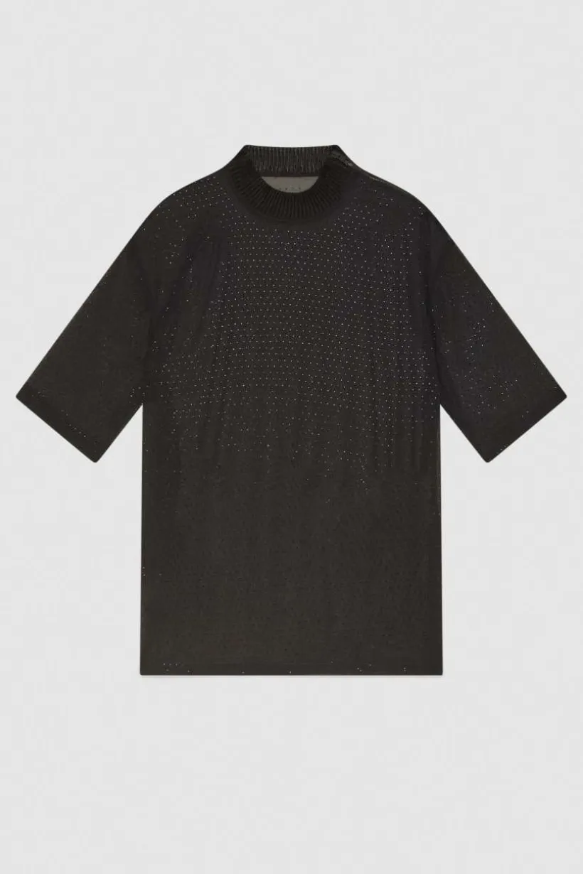 T-shirt z dżetami na całej powierzchni