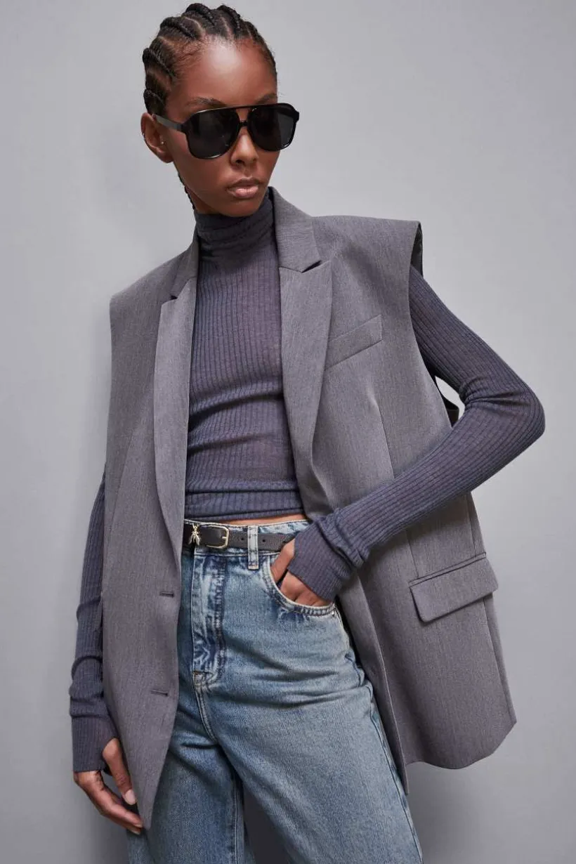 Wełniana bluzka slim fit Essential