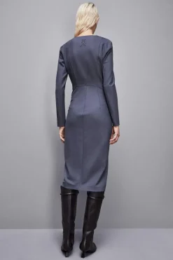 Wełniana sukienka slim fit Essential