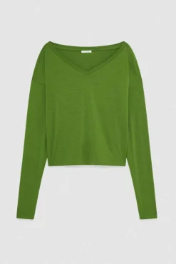 Wiskozowy sweter z długim rękawem Essential