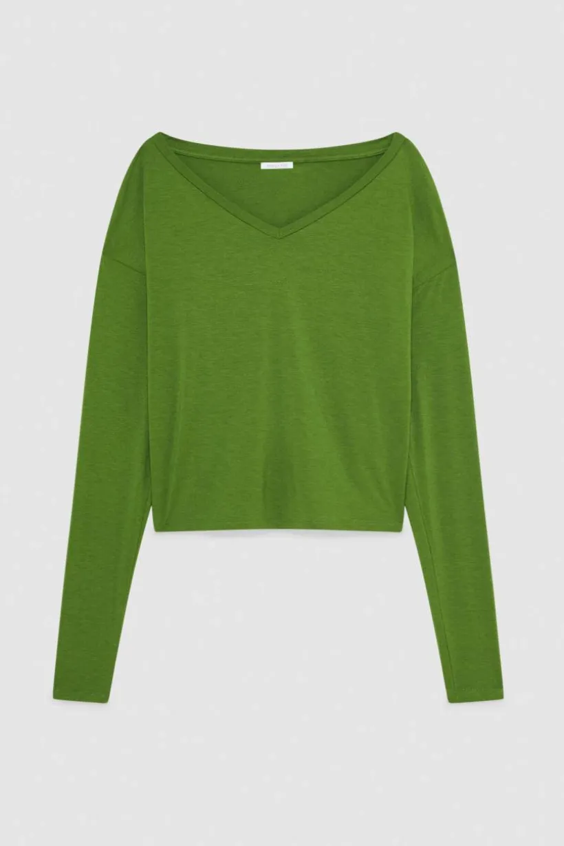 Wiskozowy sweter z długim rękawem Essential