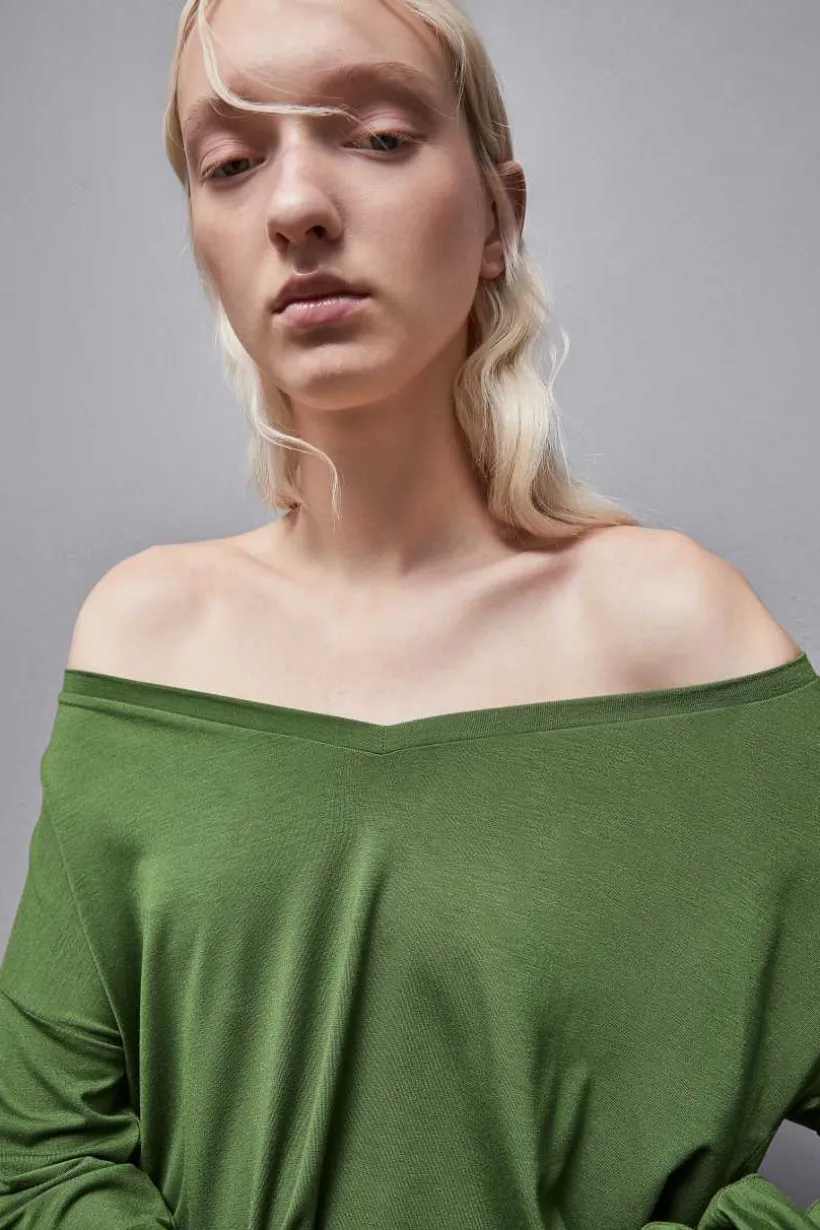 Wiskozowy sweter z długim rękawem Essential