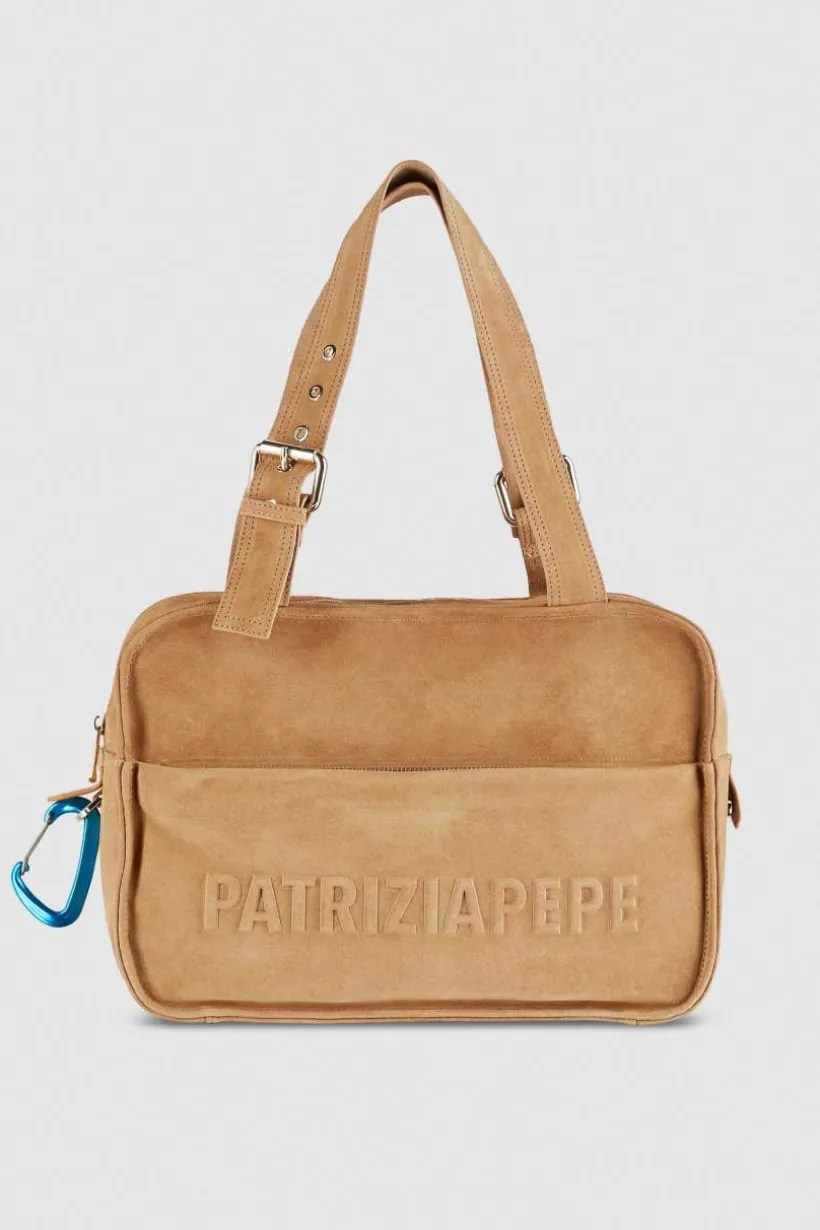 Zamszowa torba IMPERFECTION na zakupy